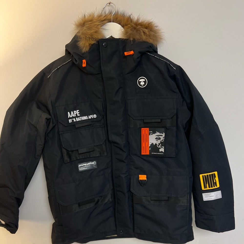 AAPE by A Bathing ape winter jacket in black